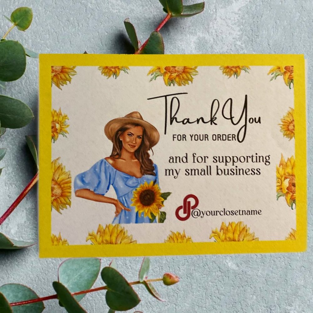 Custom Business Cards 100PCS, Thank You Card, Thank You Note